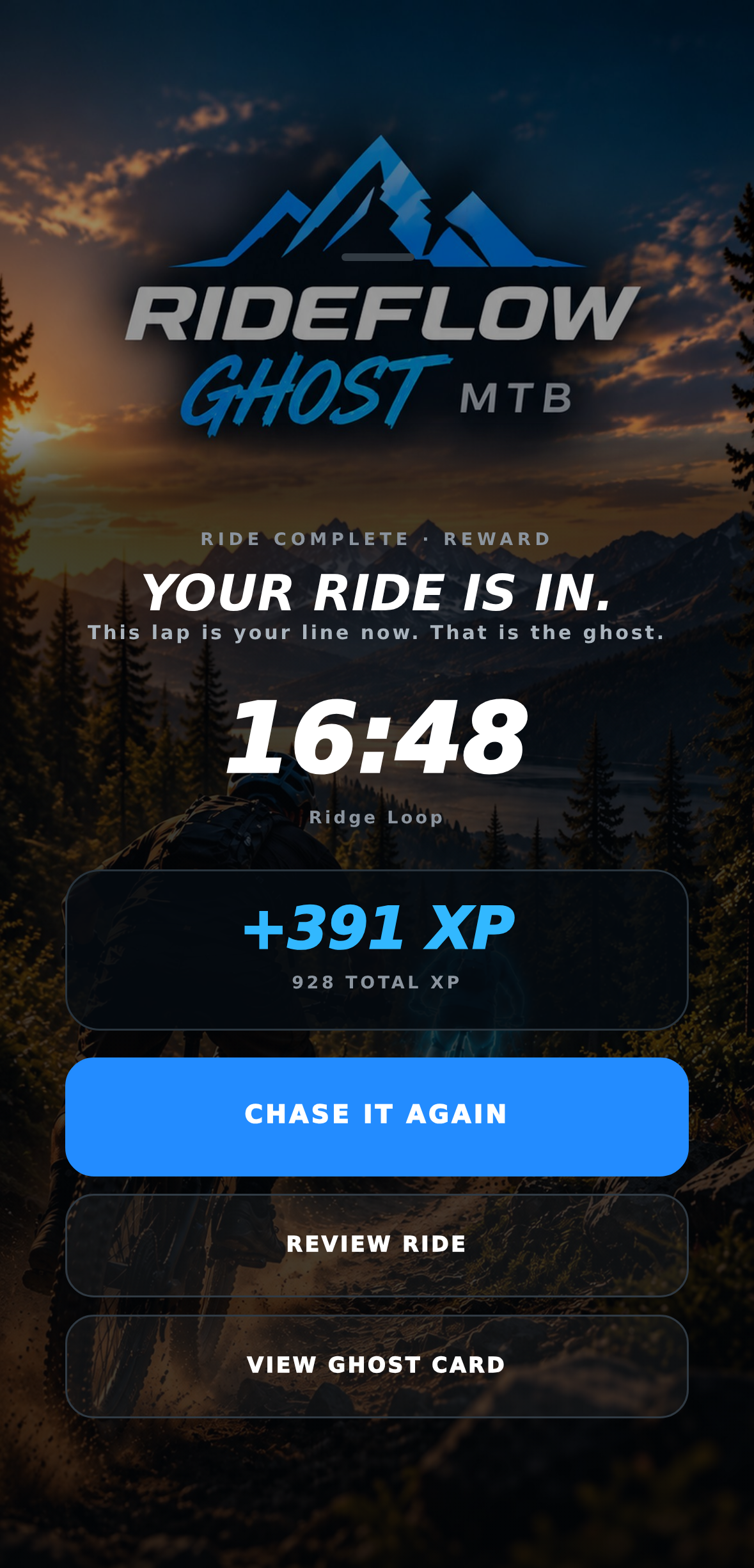 RideFlow MTB Ghost — CHASE YOUR GHOST